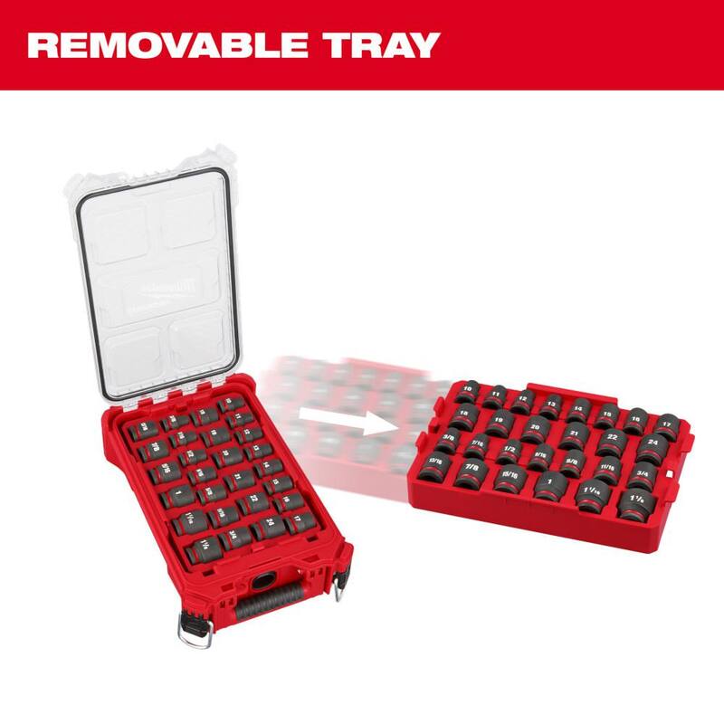 1/2 in. Drive Metric and SAE Impact Socket Set (27-Piece) W881