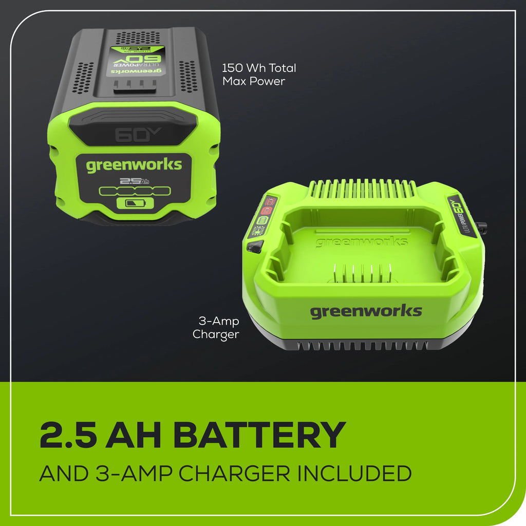 60V 14” 1.2kW Chainsaw with 2.5 Ah Battery & 3 Amp Charger Y2526