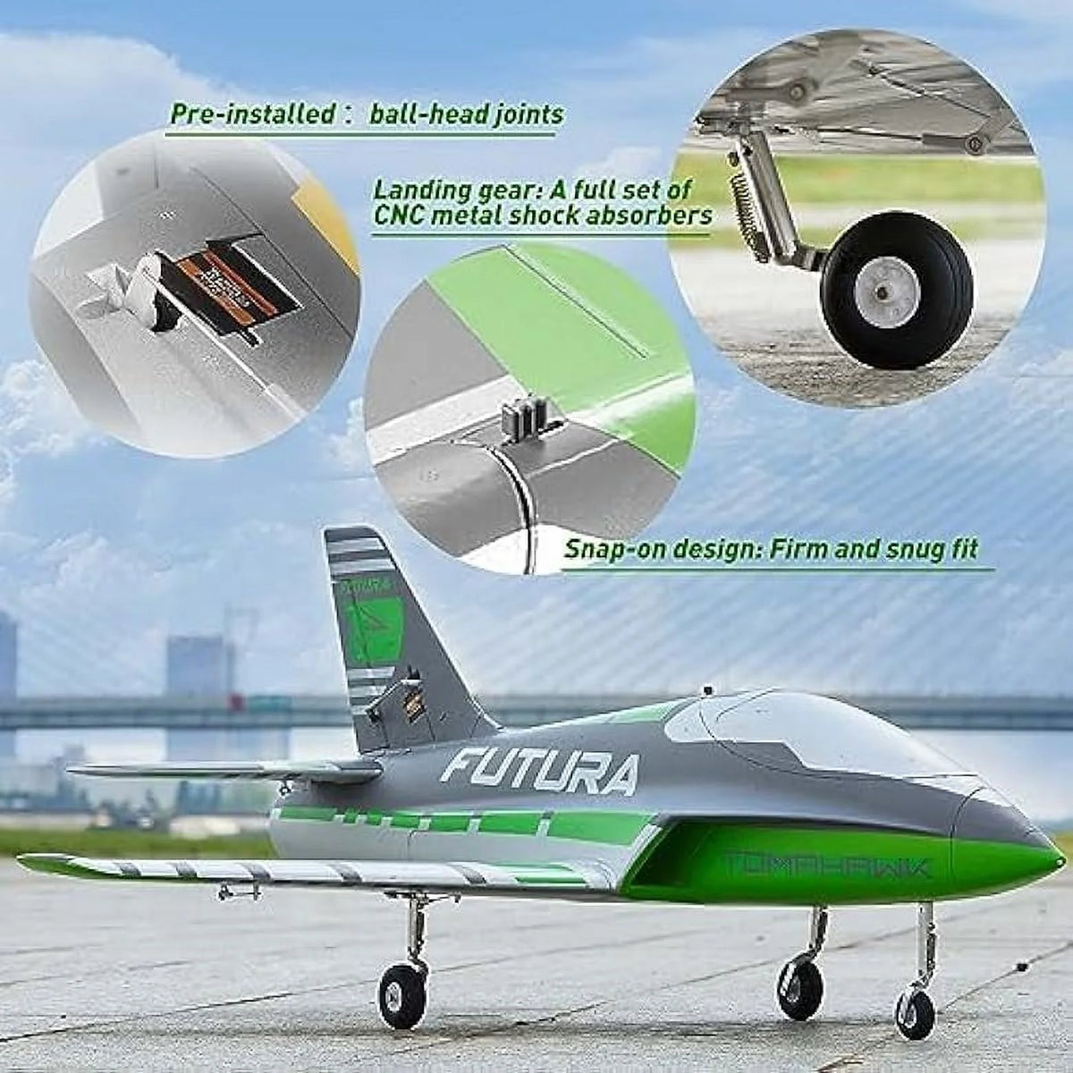 Yellow 64MM EDF 6 Channel RC Sport Jet N88094