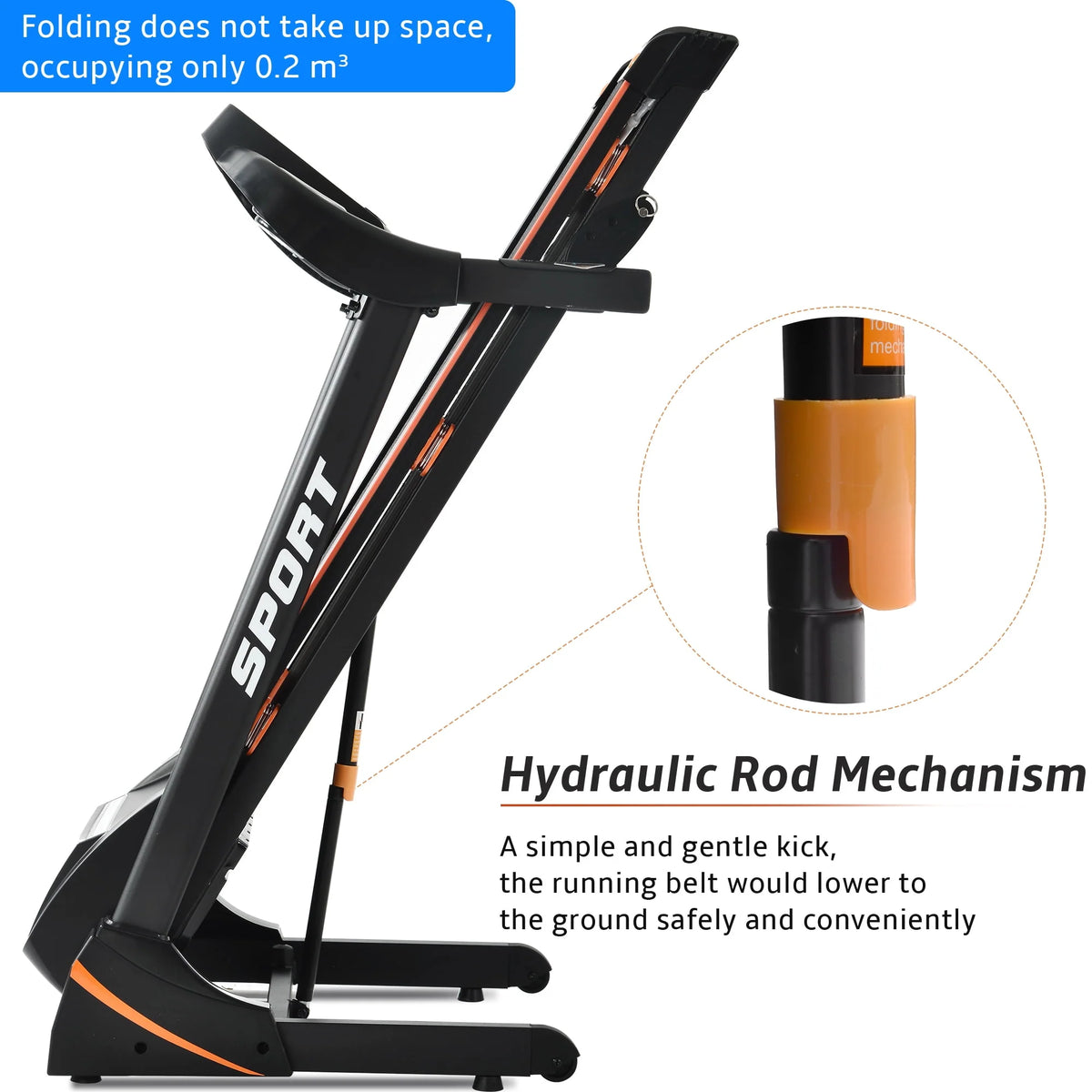 Folding Electric Treadmill with Incline S65892