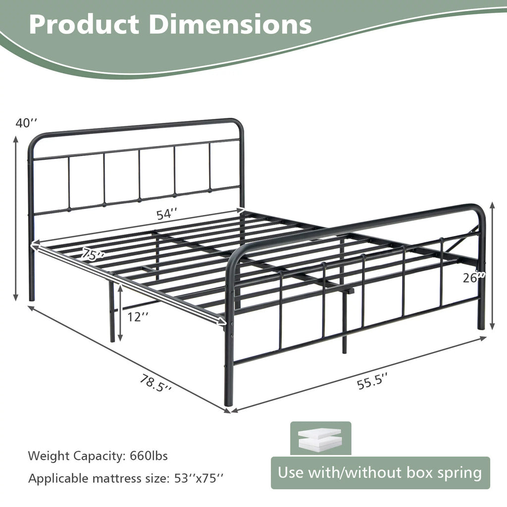 Heavy Duty Metal Platform Bed Frame Y2667