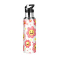 Pink Insulated Stainless Steel Water Bottle with Straw Lid 20 oz X34398