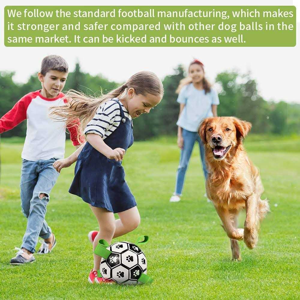 Dog Toys Soccer Ball with Straps Interactive Dog Toys Q71155