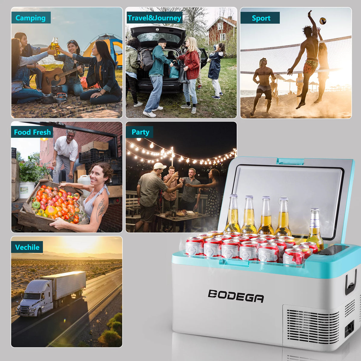 27 Qt Portable Electric Car Cooler P26852