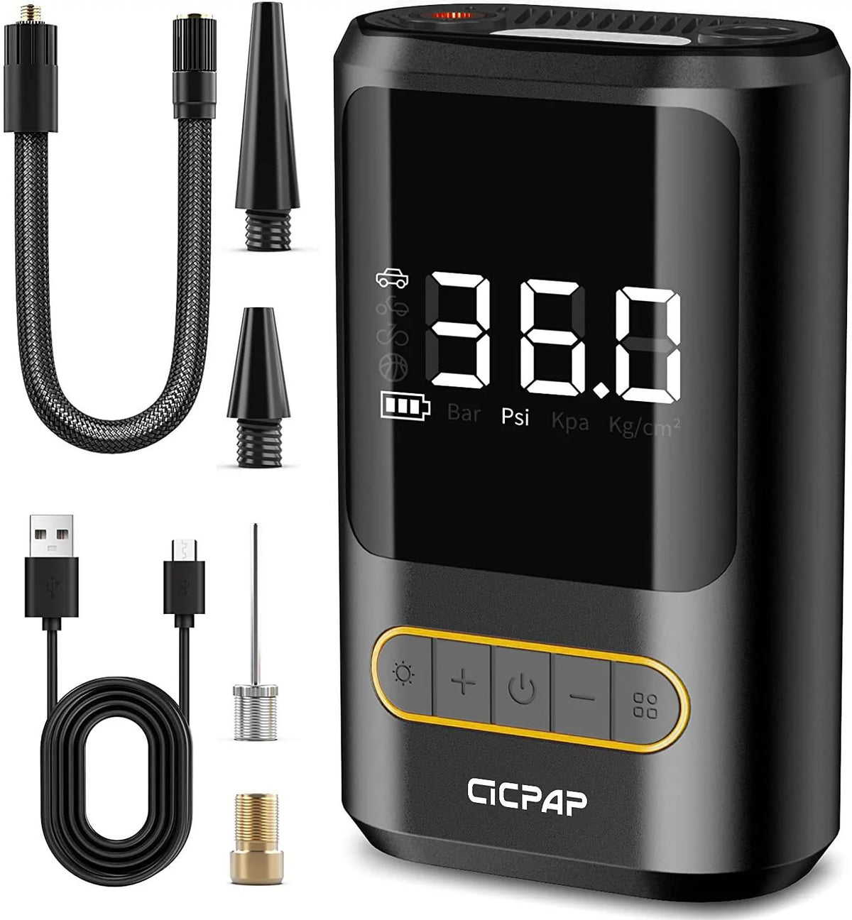 Portable Air Compressor 150PSI Cordless Tire Inflator with Digital Pressure Gauge I4344