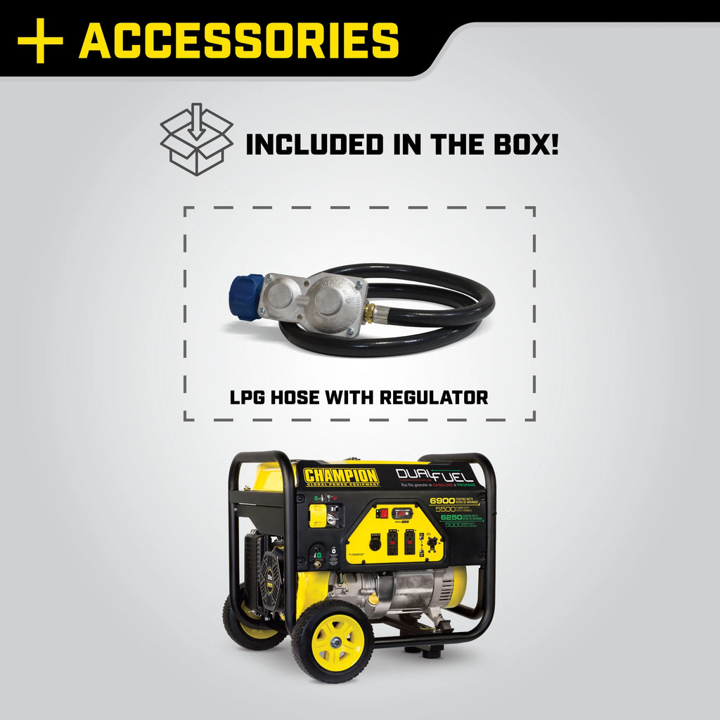 5500 Watt Dual Fuel Portable Generator with Wheel Kit N399039