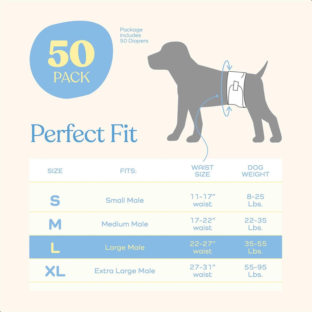 Male Dog Diapers 30-Pack Super Absorbent Disposable Y21489