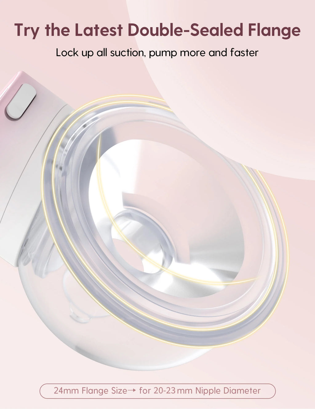 Pink Pro Hands Free Wearable Electric Breast Pump 24mm 2 Pack G95626