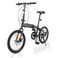 20 Folding Bike, 7 Speed Lightweight City Commuter Bicycle, Black L149