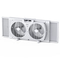 9 3-Speed Twin Window Fan with Removable Bug Screen, White E6926