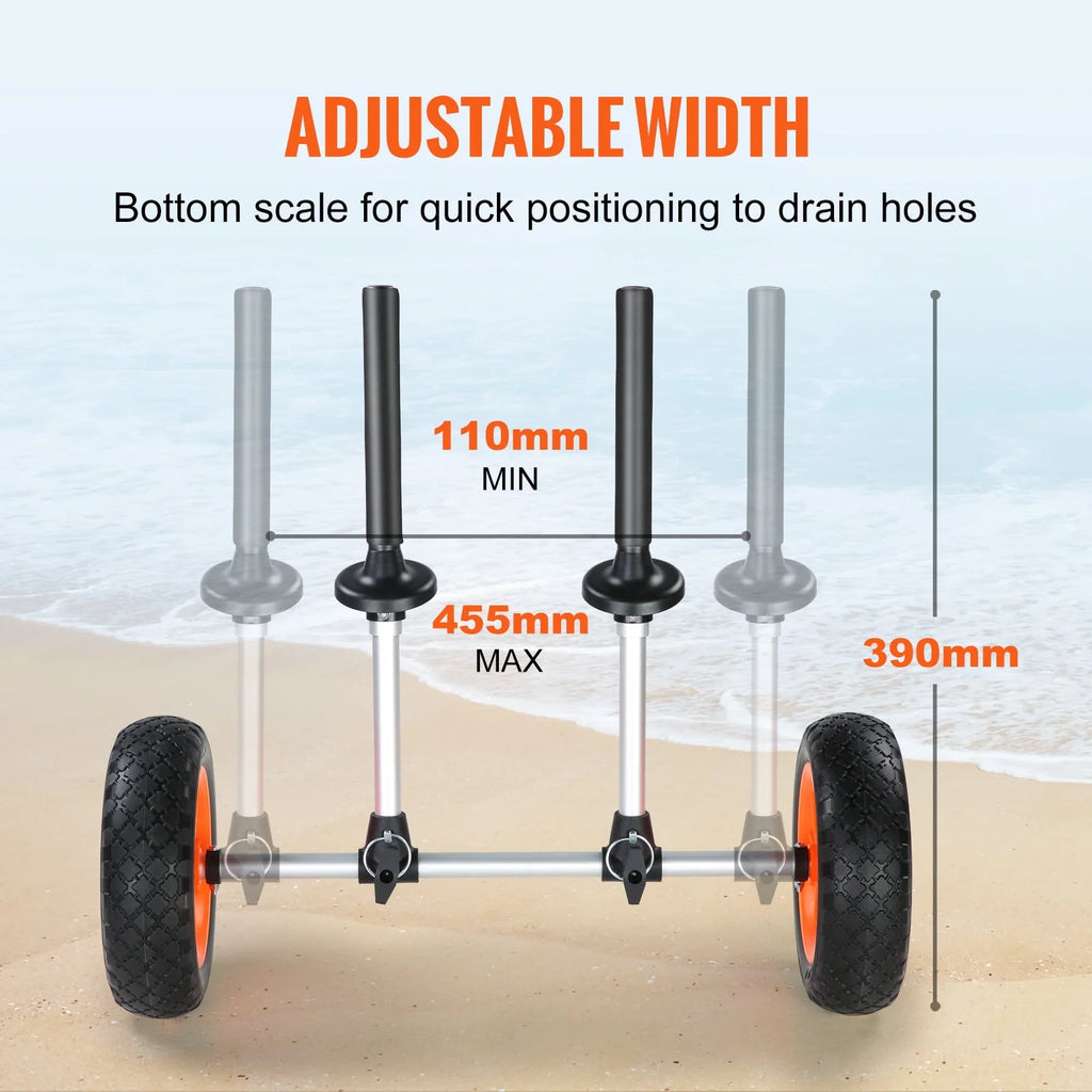 Adjustable Kayak Cart with 10'' Solid Tires G937113