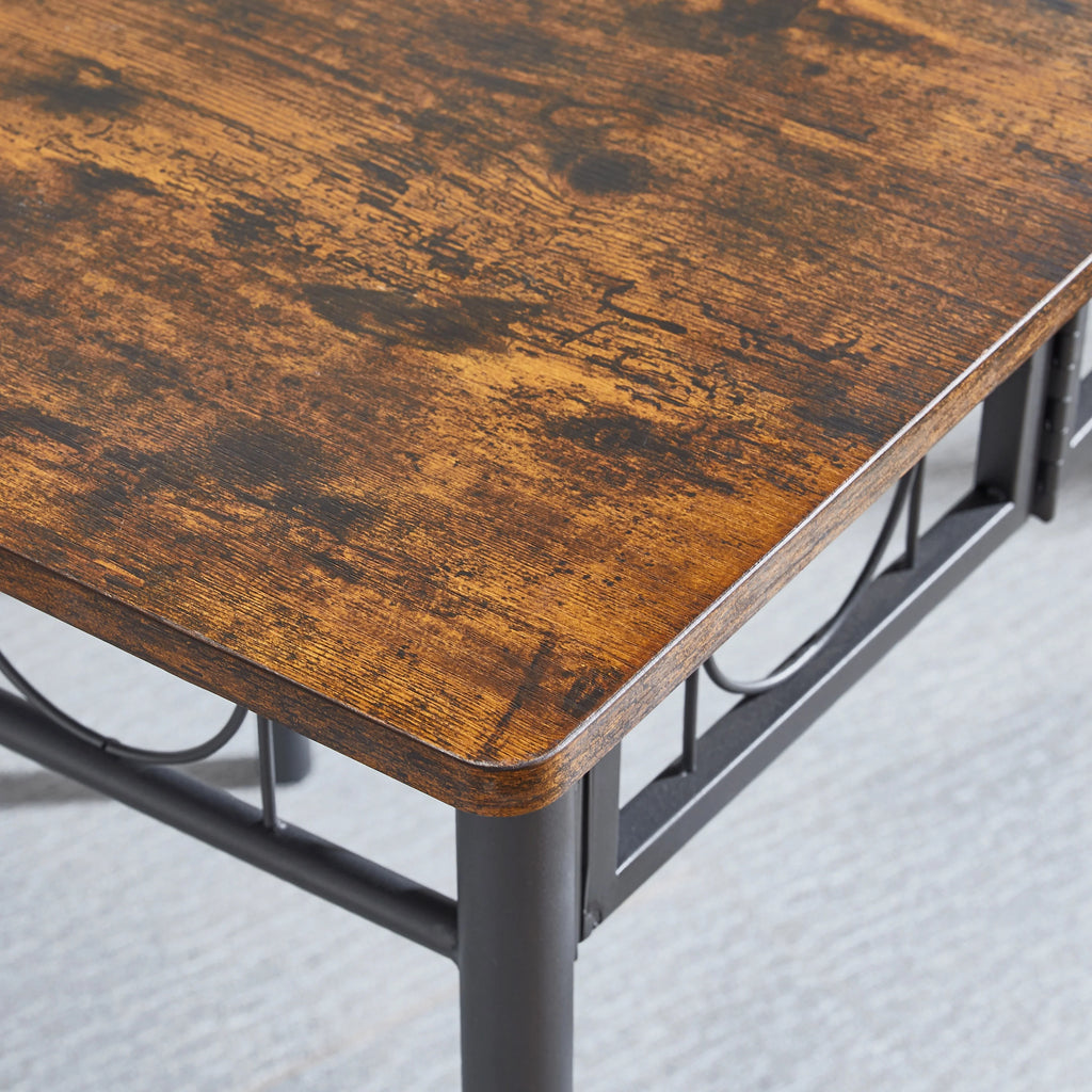Square Iron Wood Dining Table V83647