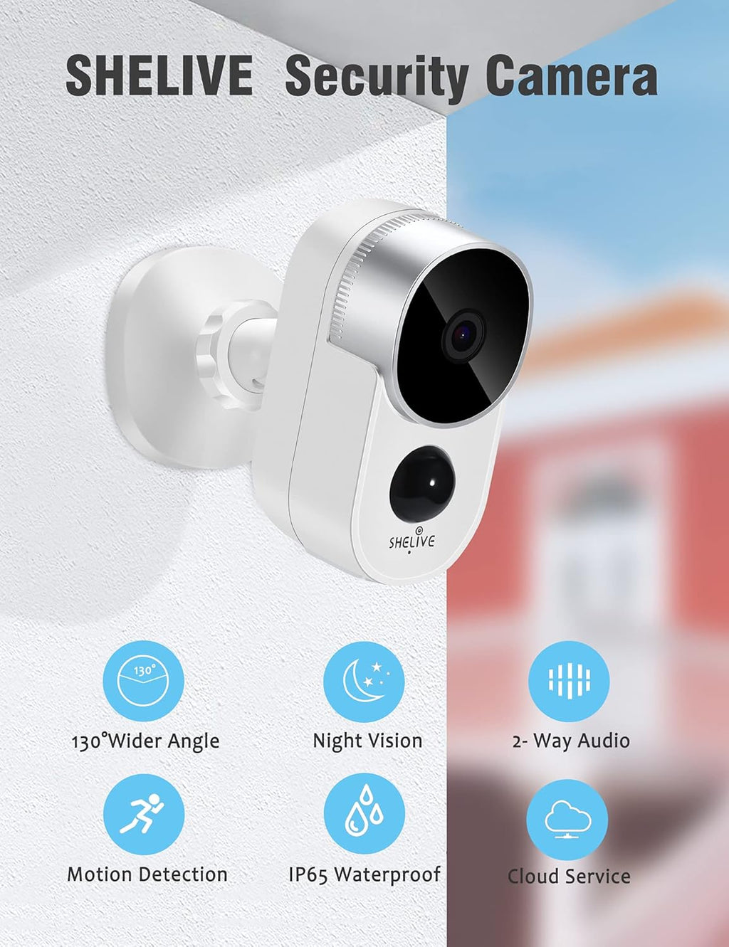 Wireless Rechargeable Battery Security Camera 1080P HD Waterproof Night Vision V217