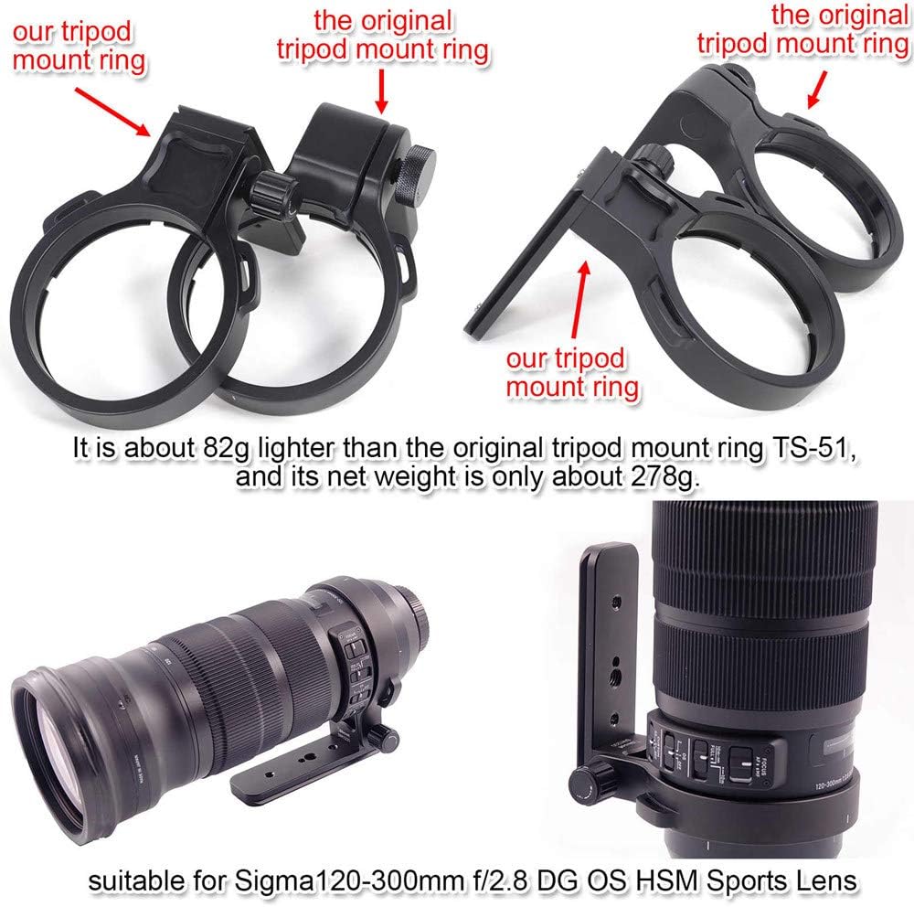 CNC Machined Lens Collar Tripod Mount Ring ARCA Fit Z377