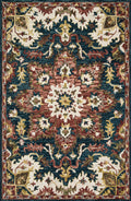 Teal Raspberry 9'3 x 13' Rug B5944