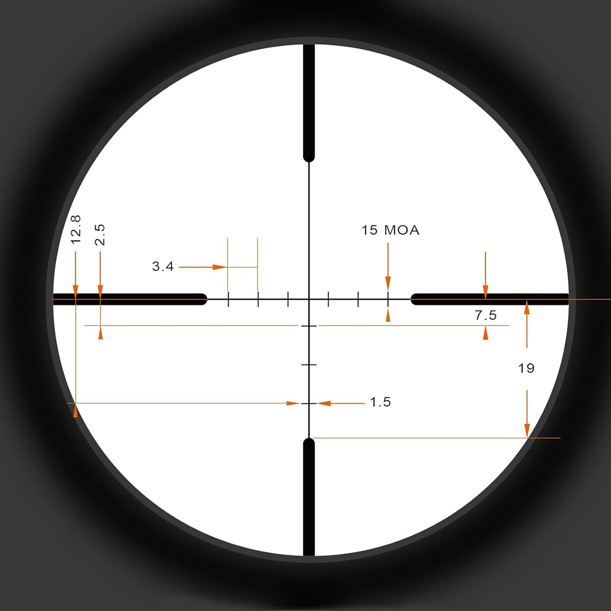 4-12x40 AO Tactical Rifle Scope with BDC Reticle K132474