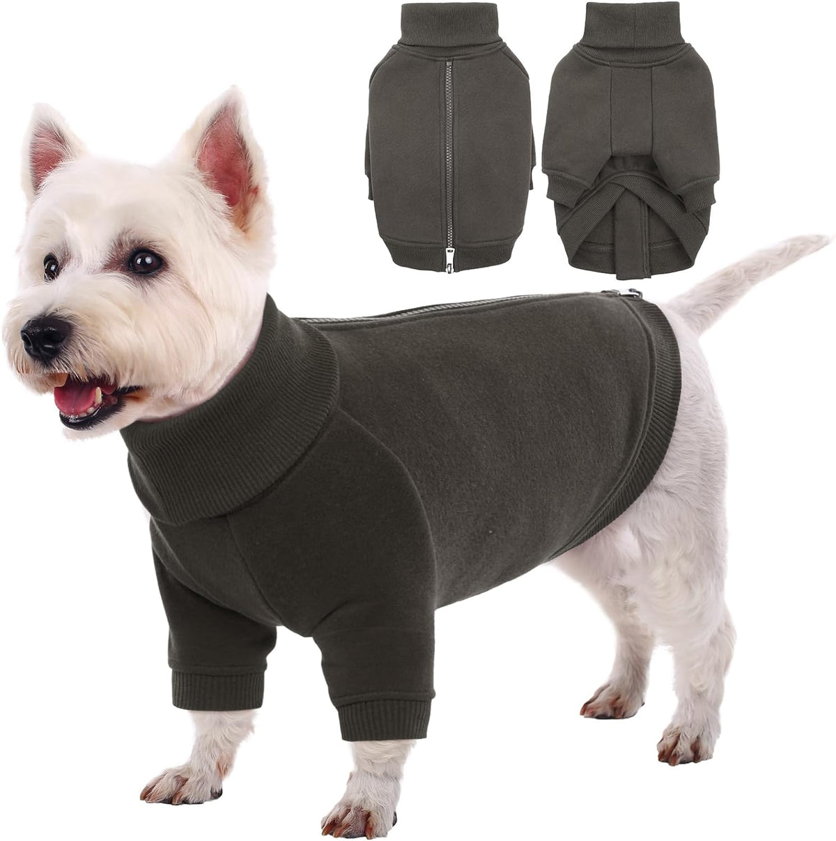 Dog Sweatshirt with Back Zipper Q18792