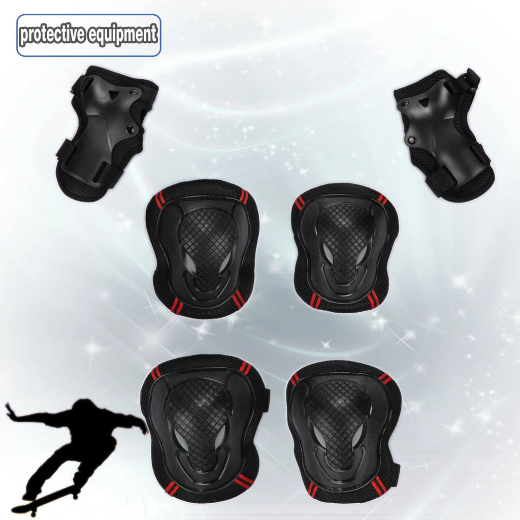 Skateboard Helmet with Elbow Knee Wrist Pads Protective Gear Z965197