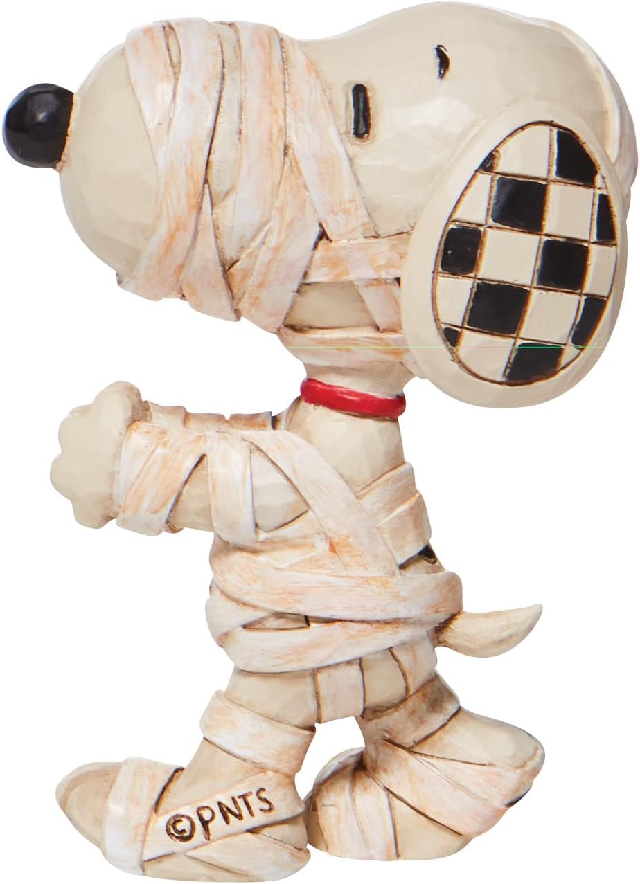 Snoopy Dressed as a Mummy Miniature Figurine, 3 Inch, Cream G37449