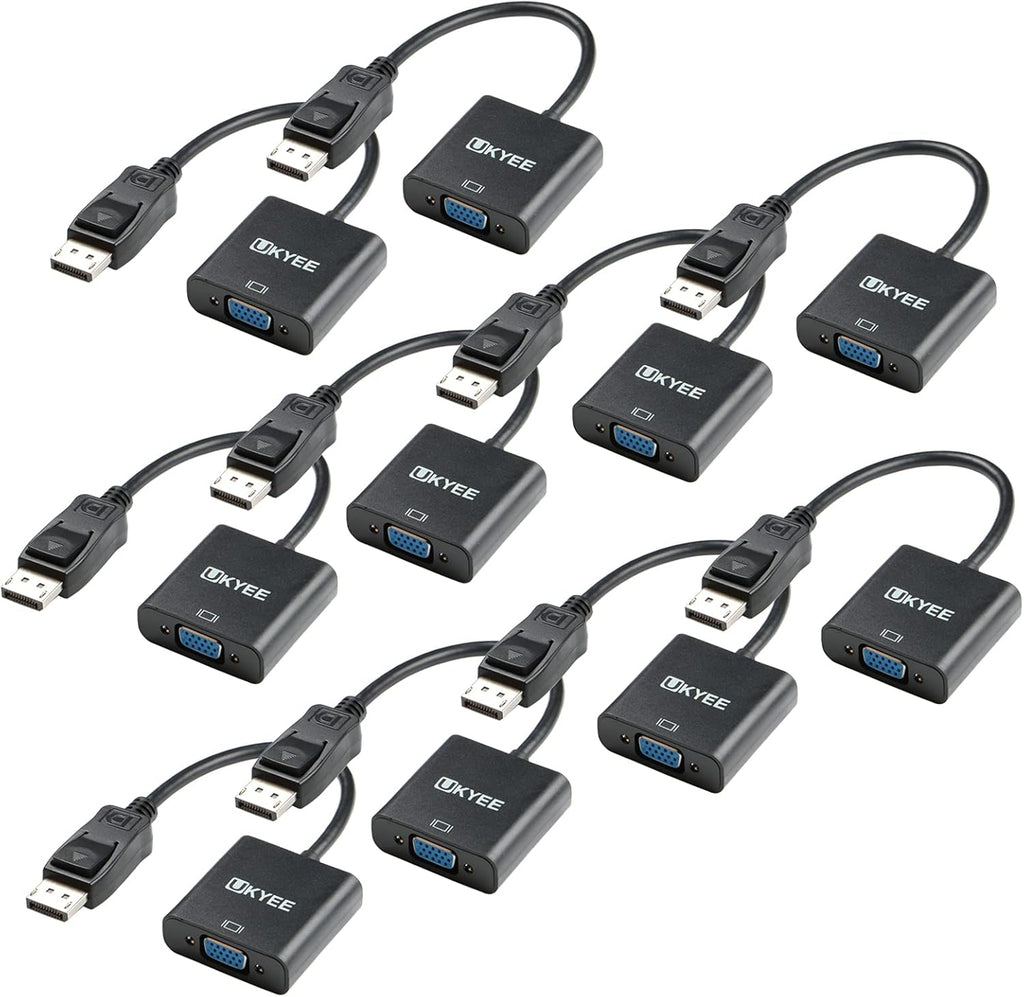DisplayPort to VGA Adapter 10-Pack, Male to Female Converter Cable L4241