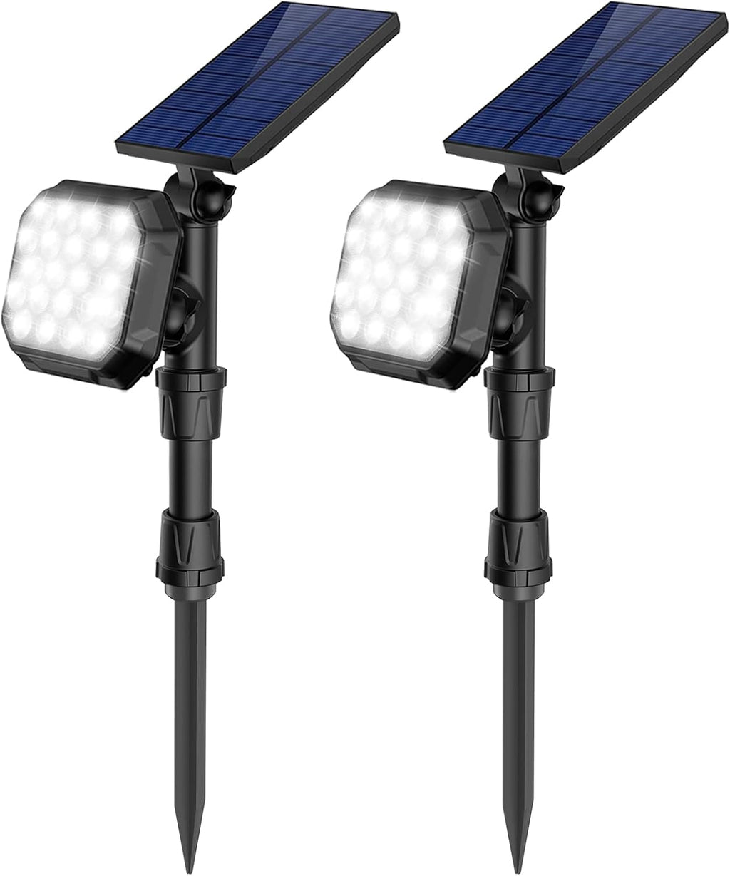 22 LED 700 Lumens Cool White Solar Landscape Spotlights, 4 Pack R30980