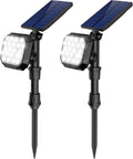 22 LED 700 Lumens Cool White Solar Landscape Spotlights, 4 Pack R30980