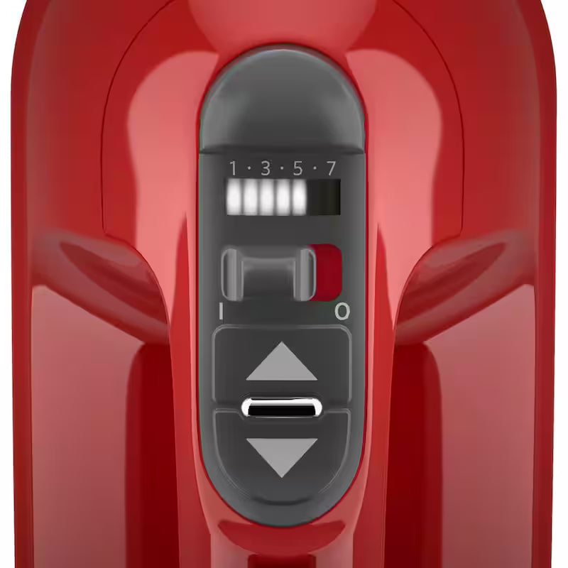 Empire Red Hand Mixer with Beater and Whisk Attachments O64652