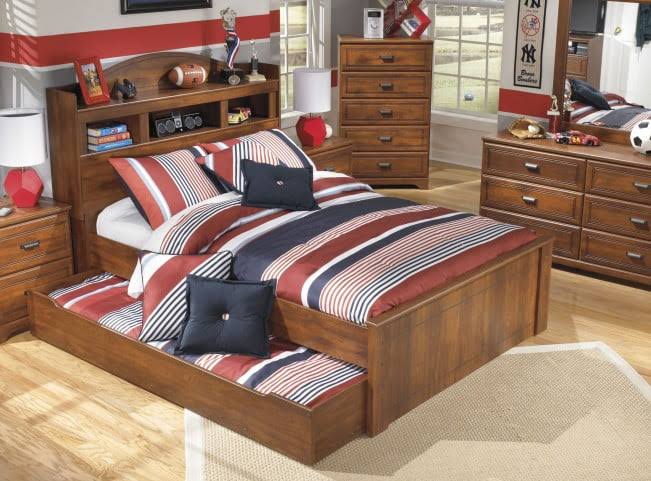Twin Bookcase Headboard Brown Z5344