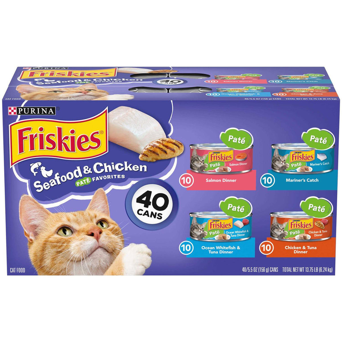 Seafood & Chicken Pate Variety Pack Wet Cat Food J2669