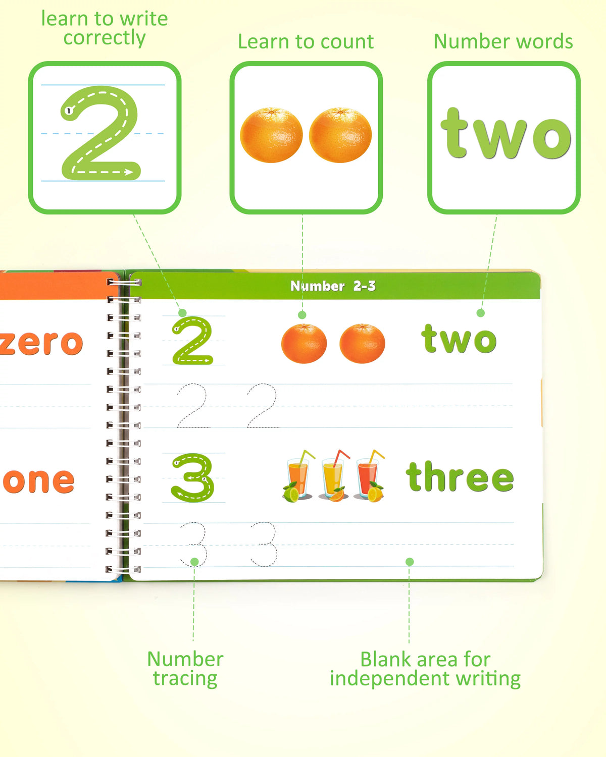 Learn to Write Workbook Numbers Letters Practicing Book ABC Alphabet Sight Words Handwriting Educational Toy U943