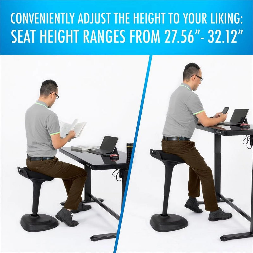 Black Adjustable Swivel Ergonomic Drafting Stool F40965