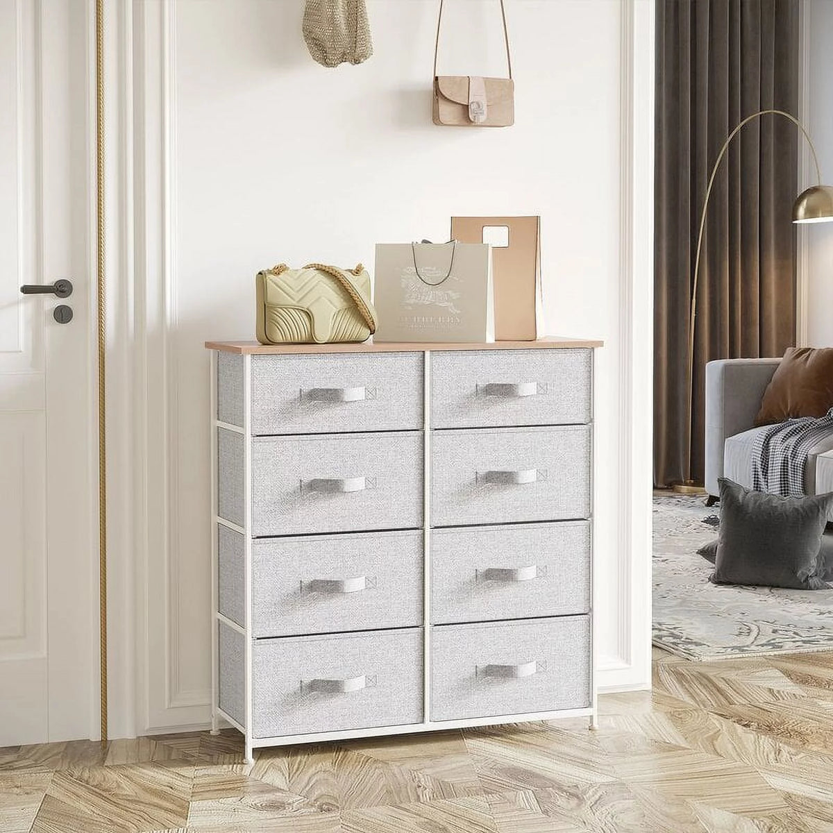 8 Drawer Fabric Dresser M459
