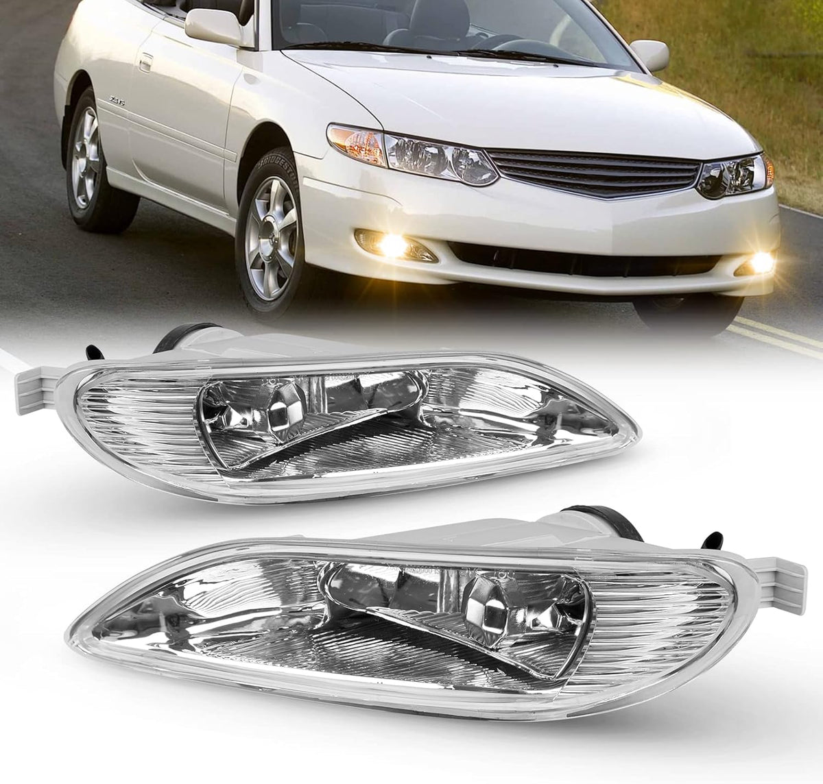 Fog Lights with Halogen Bulbs Switch and Wiring Kit 1 Set J9399