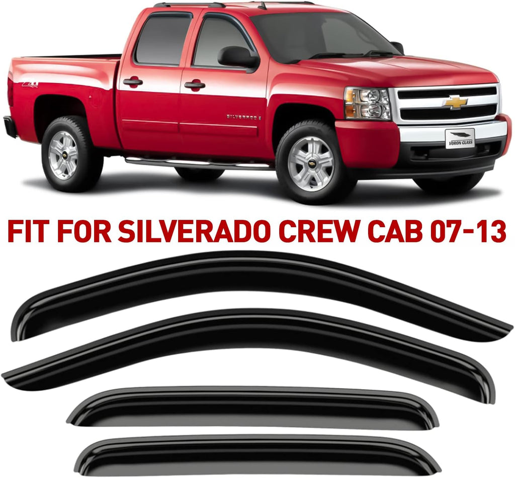 Tape-on Window Deflectors for Trucks Crew Cab 4 Pieces B821731