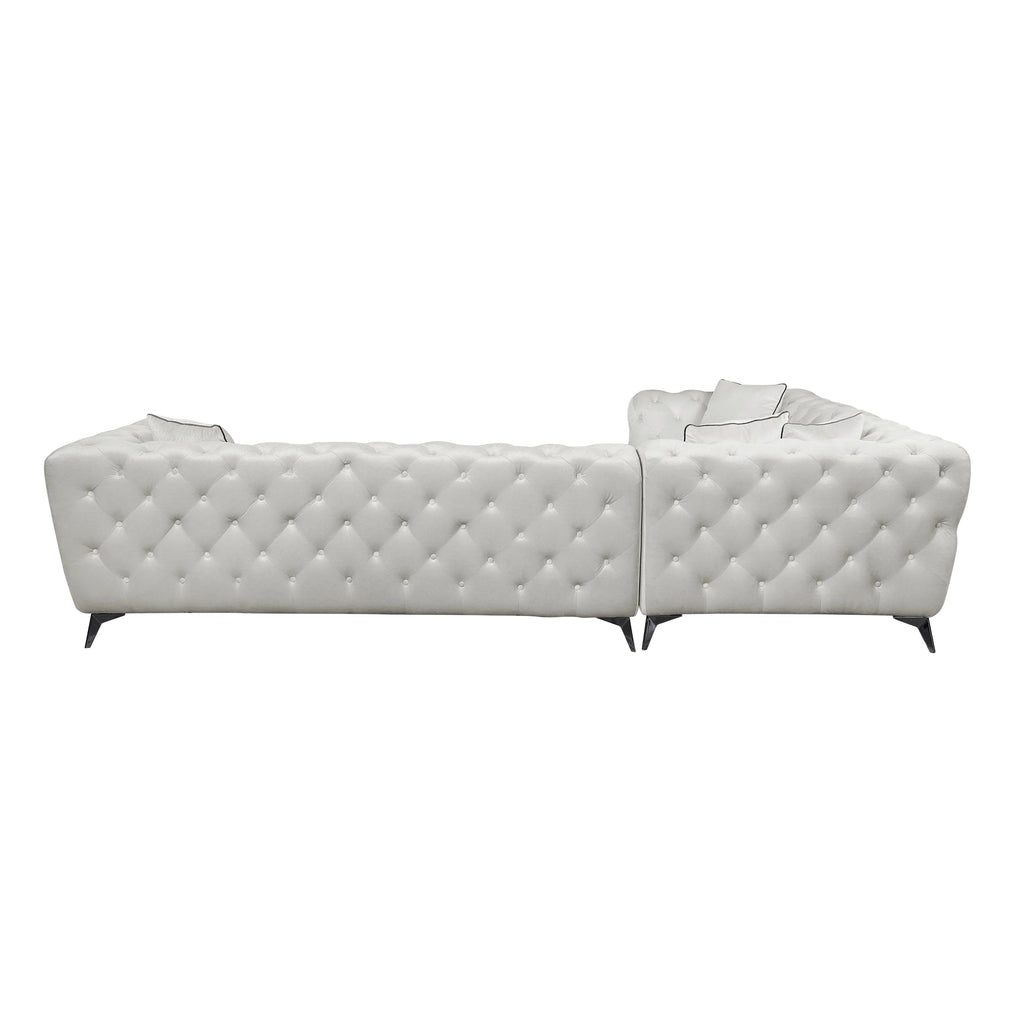 Beige Sectional Sofa with 4 Pillows L259762