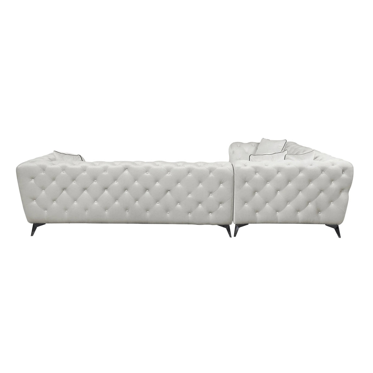 Beige Sectional Sofa with 4 Pillows L259762