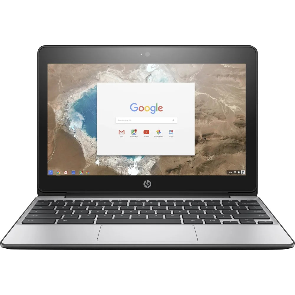 Restored 11.6" Chromebook, Intel Celeron N3060, 4GB RAM, 16GB SSD, Chrome OS, Black C696