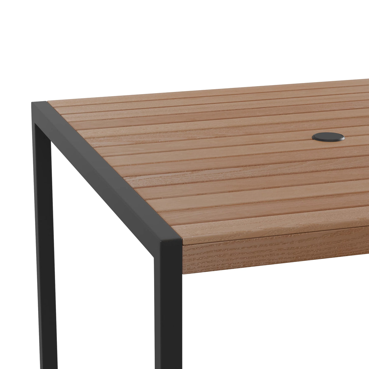 35" Square All-Weather Faux Teak Patio Dining Table F751