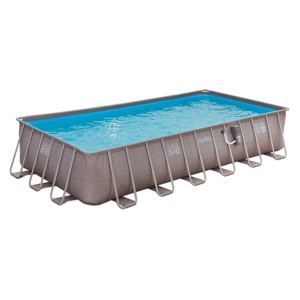 24 x 12 x 4.5' Rectangle Above Ground Frame Swimming Pool Set E755