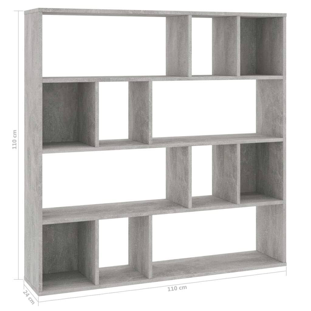 Concrete Gray Room Divider Book Cabinet Chipboard G7462