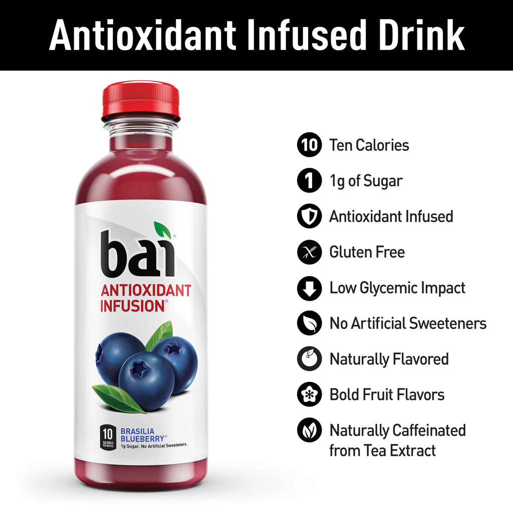 Gluten-Free Brasilia Blueberry Antioxidant Drink, 18 Fl Oz, 12 Pack Bottles I5553