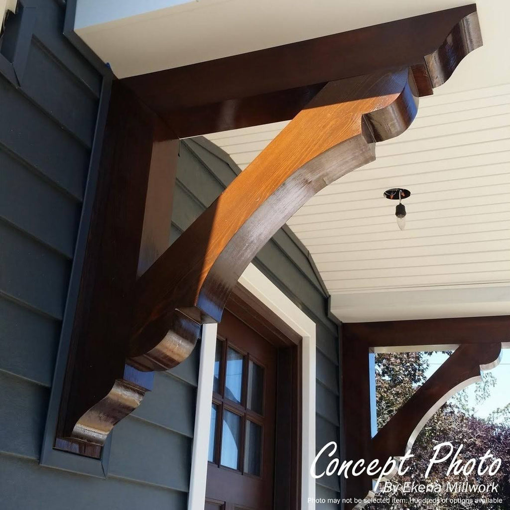 6 in. x 30 in. x 18 in. Western Red Cedar Rough Sawn Outlooker R8084