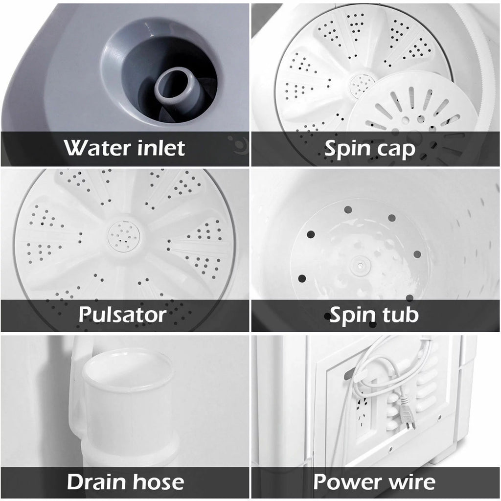 Portable Twin Tub 20 lbs Capacity Washing Machine I781923