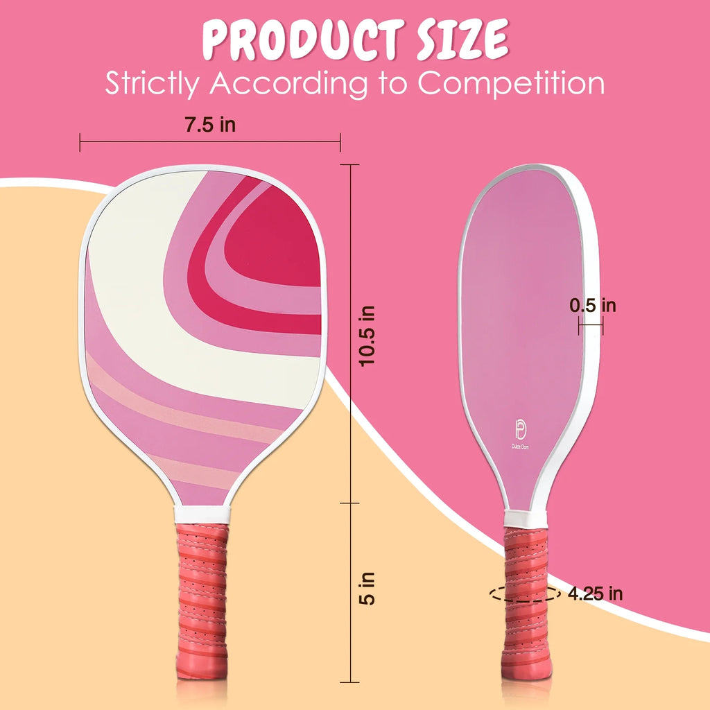 Set of 4 Wooden Pickleball Paddles with Balls and Bag F323