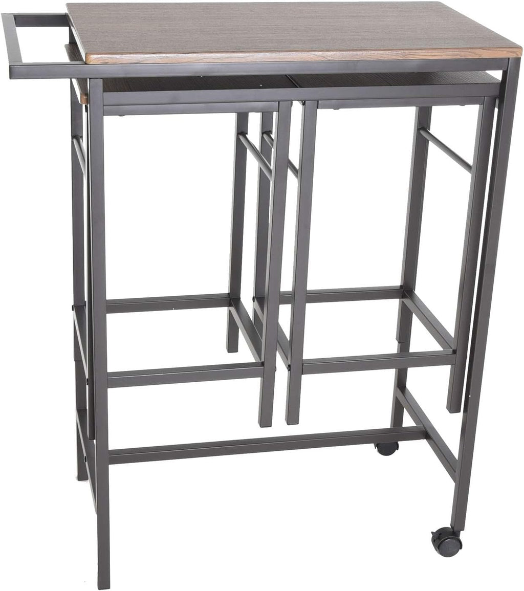 3 Piece Pub Table Set with 2 Stools W6804