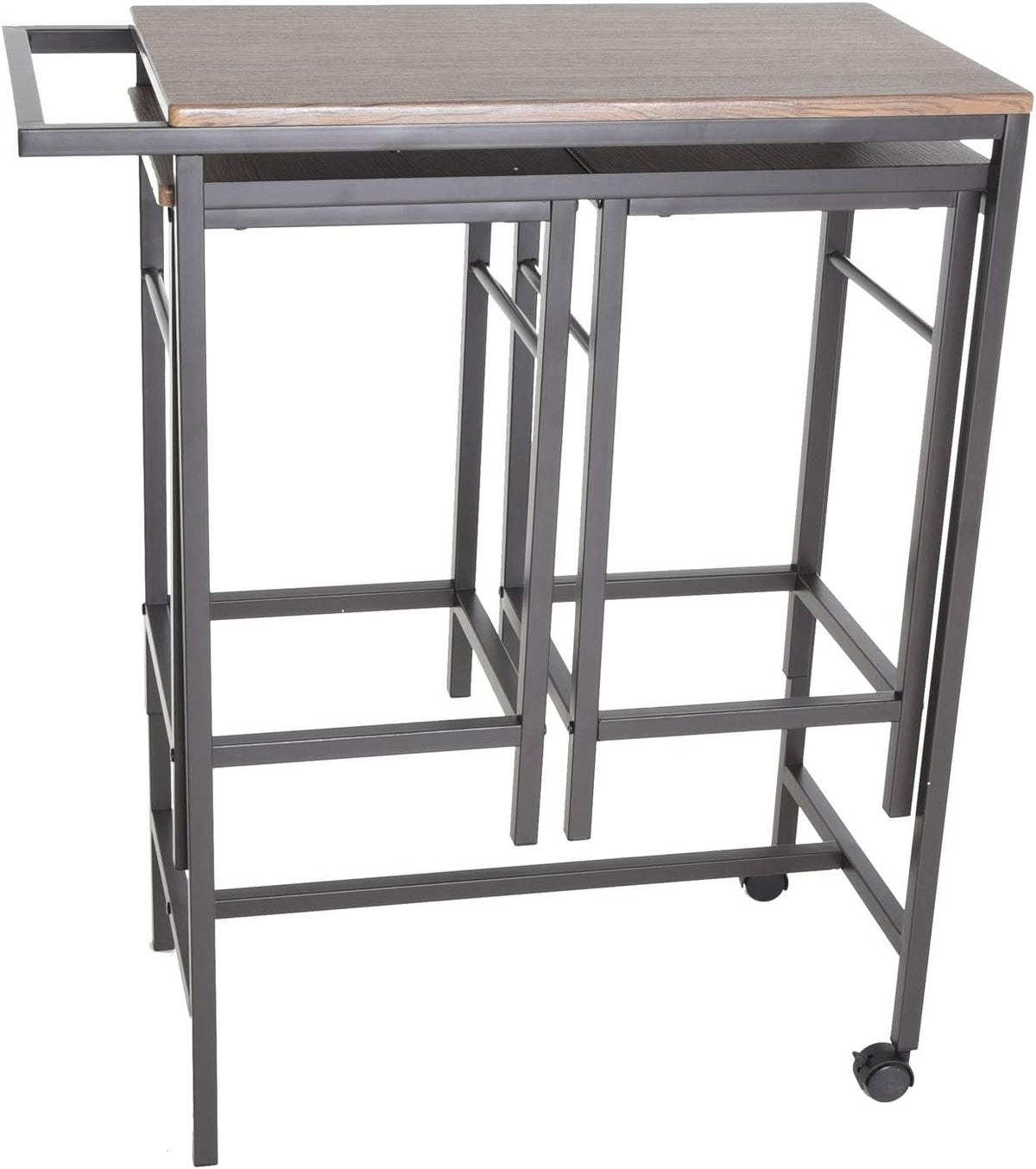 3 Piece Pub Table Set with 2 Stools W6804