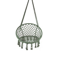 Macrame Outdoor Hammock Chair, Cotton Blend Olive Green, 47” L x 24” W, Capacity 250 lb. E544089