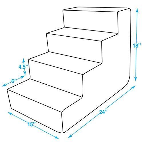 4-Step Pet Steps with CertiPUR-US Certified Foam, Ivory, 18 inch, Medium C279444