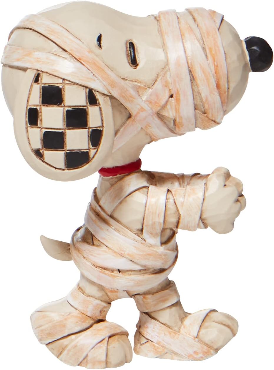 Snoopy Dressed as a Mummy Miniature Figurine, 3 Inch, Cream G37449