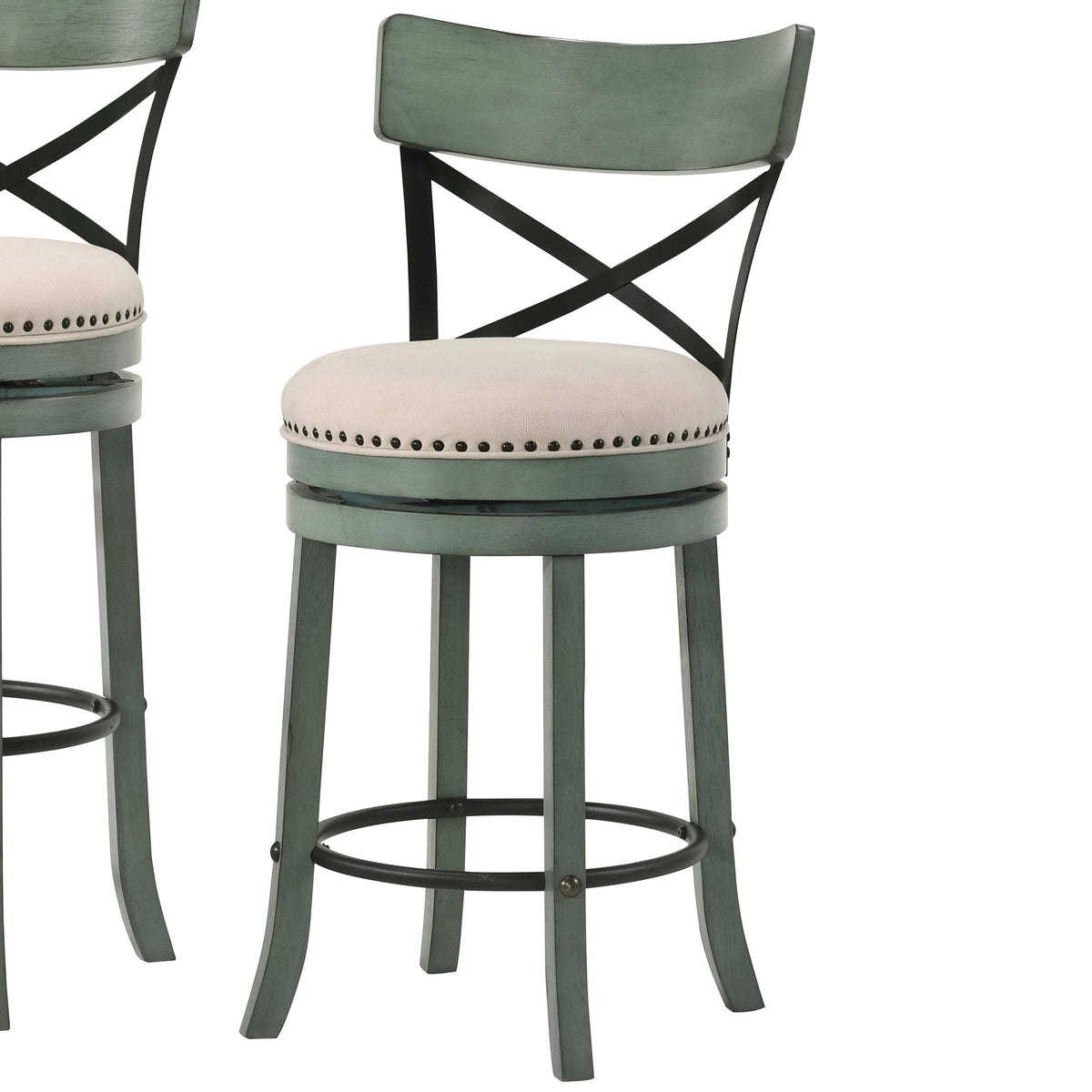 Set of 2 Swivel Barstools M389